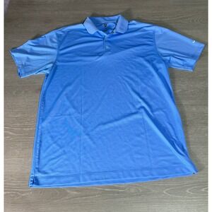 Nike Golf Polo Shirt Mens XL Blue Dri Fit Short Sleeve Performance Golf Shirt